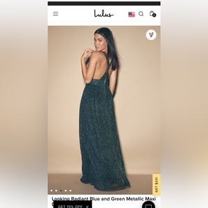 Maxi metallic dress brand new never worn still with tags